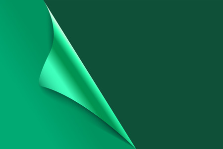 Sheet of curled green paper background.のイラスト素材