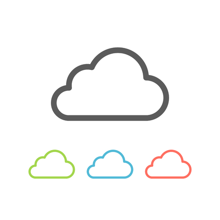 Cloud icon flat line.のイラスト素材