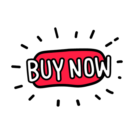 Buy Now Button. Buy Now icon doodle style.のイラスト素材