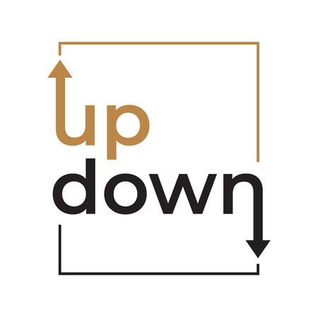Up and Down with Arrows Typography.のイラスト素材