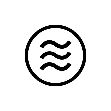 Libra coin icon, Crypto currency virtual electronic money.のイラスト素材
