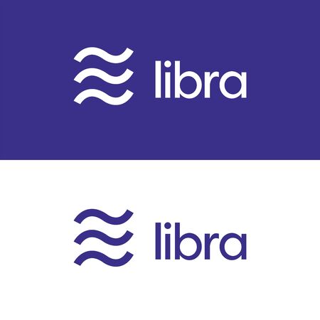 Libra sign, Crypto currency virtual electronic money.のイラスト素材