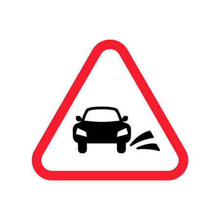 Water splash warning road sign.のイラスト素材