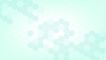 Abstract green color of healthy and medical background. Technology and science with hexagonal shape background.のイラスト素材