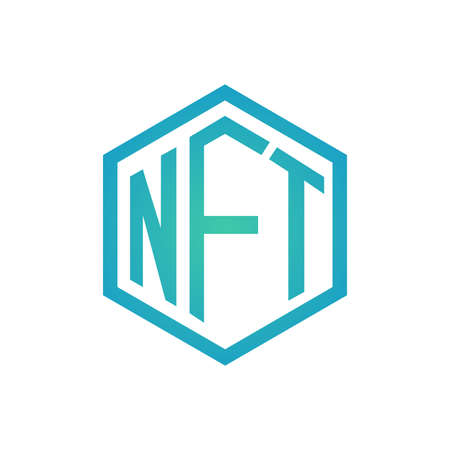 NFT symbol. Non fungible token icon vector.のイラスト素材