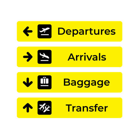 Airport sign, Terminal sign vector.のイラスト素材