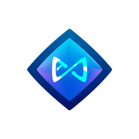 Axie Infinity AXS token symbol isolated on white background.のイラスト素材