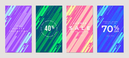 Sale flat stories template, for blog and sales, web online shopping banner concept.のイラスト素材
