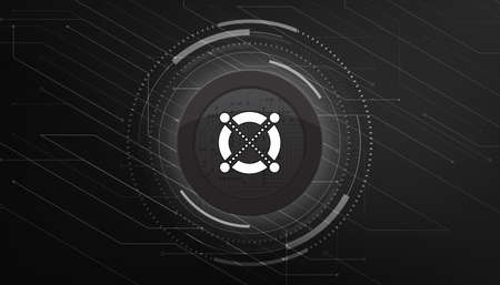Elrond (EGLD) coin banner. EGLD coin cryptocurrency concept banner background.の写真素材