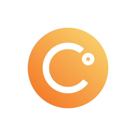 Celsius (CEL) coin icon isolated on white background.のイラスト素材