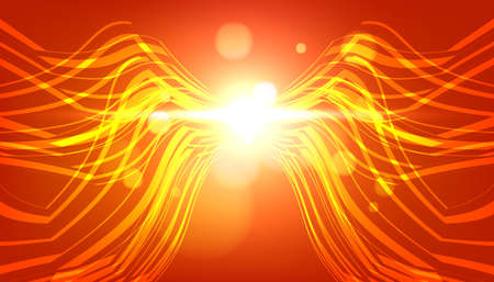 Abstract lines fire phoenix wing background.の写真素材