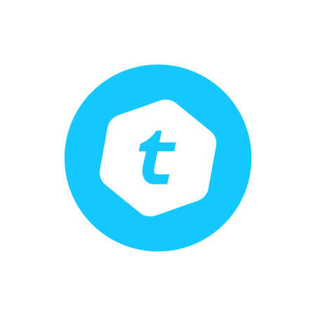 Tel coin icon isolated on white background.のイラスト素材