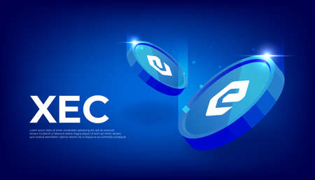 eCash (XEC) coin cryptocurrency concept banner background.のイラスト素材