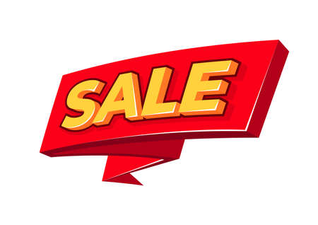Sale 3d text, sale tag, Sale 3d letters sign.のイラスト素材