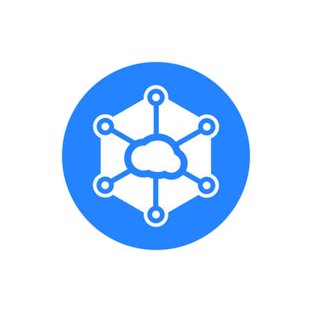 STORJ coin icon isolated on white background.のイラスト素材