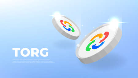 TORG coin cryptocurrency concept banner background.のイラスト素材