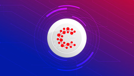 Casper (CSPR) coin cryptocurrency concept banner.のイラスト素材