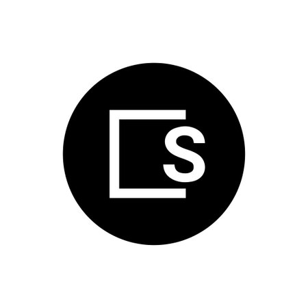 SKALE Network (SKL) coin icon isolated on white background.のイラスト素材