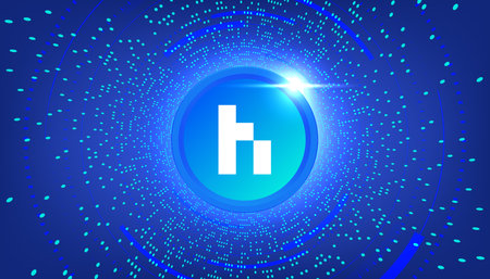 Highstreet (HIGH) coin banner. HIGH coin cryptocurrency concept banner background.の写真素材