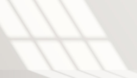 Window light and shadow realistic grey decorative background.のイラスト素材