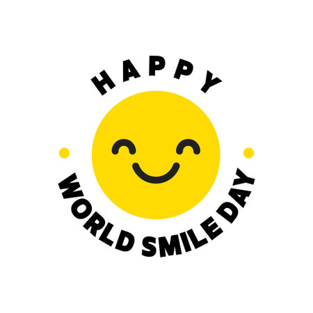 Happy World smile day banner.のイラスト素材
