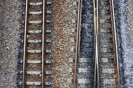 railroad and siding on concrete sleeper in Thailand