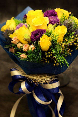 Beautiful bouquet of flowers for celebration and wedding.の写真素材