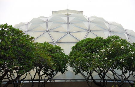 Tropical dome in botanical garden, Bangkok, Thailandのeditorial素材
