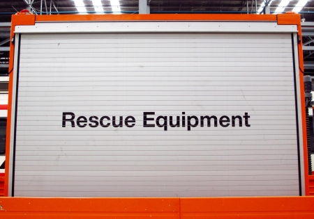 rescue equipment box the  train for emergency event の写真素材