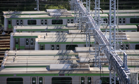 Depot of train, heavy rail, mass transit in Japan 