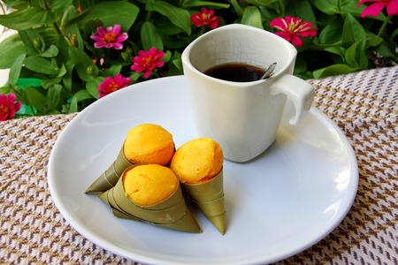 Palm flesh dessert  Khanom Tan , dessert in Thai style の写真素材