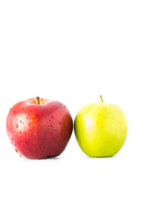 Fresh apples isolated on a white background の写真素材