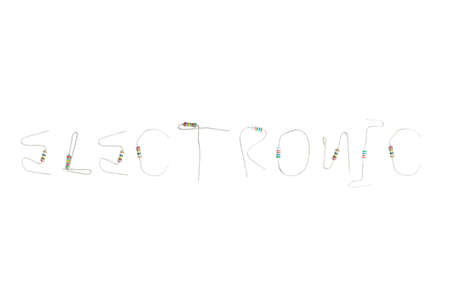 I made letters out of the resistors and made words with them.