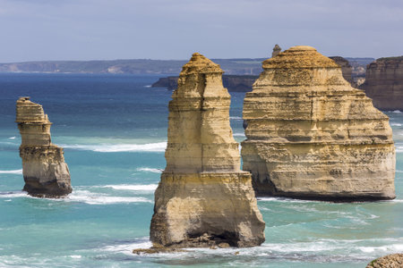 A beautiful view of the twelve Apostles in the great ocean in Australiaの写真素材
