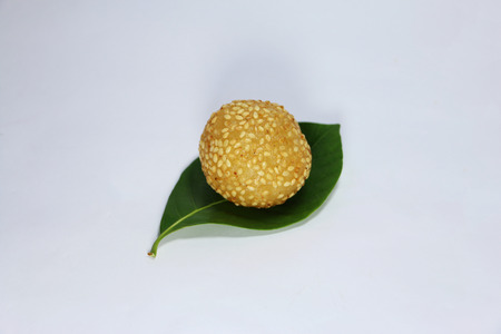 Golden sesame ballsの写真素材