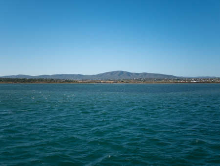 Coast of Algarve, Portugal viewed from the ocean