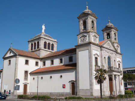 Old Portuguese Church - Sacred Heard of Jesus in Povoa de Varzim, Portugal.のeditorial素材