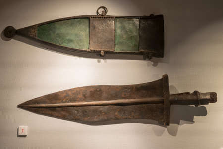 Angient Roman short sword, or dagger, or pugio, used by Roman soldiers and gladiators.