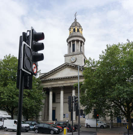 St. Marylebone Parish Church in Marylebone, central London, England.のeditorial素材