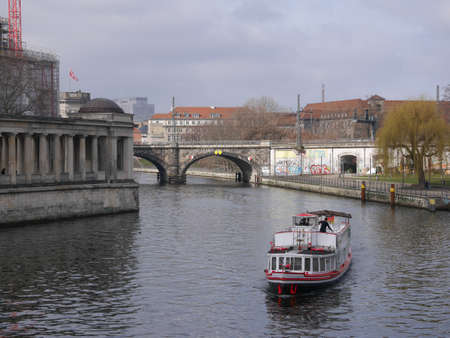River Spree in Berlin Germany, and the Bode Museum.のeditorial素材