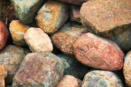 Stacked stones background textureの写真素材