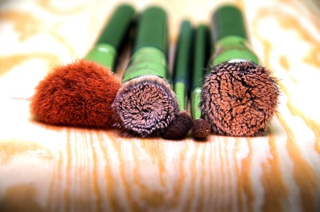 Professional makeup brush setの写真素材