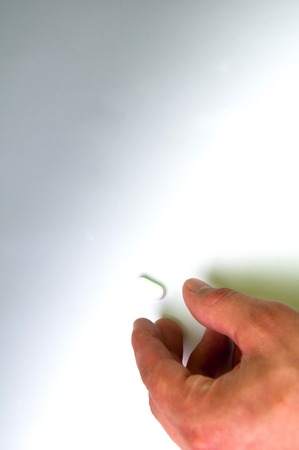 Hand taking medical pillの写真素材