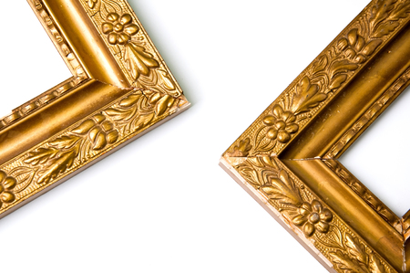 Vintage golden frames with blank spaceの写真素材
