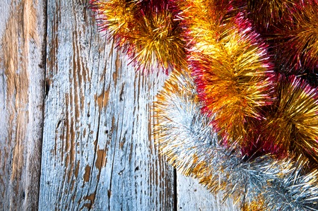 Christmas chains. Top view. Copyspaceの写真素材
