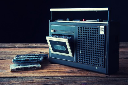 Old radio and cassetteの写真素材