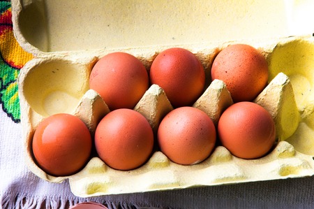 Eggs in a carton