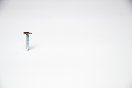 Small finishing nail isolatedの写真素材