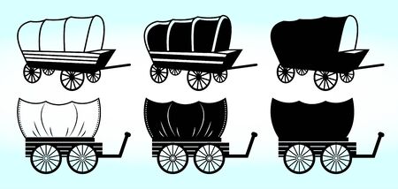 Gypsy Caravan | Gypsy Wagon Vector Illustration Silhouette