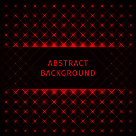 Red lights abstract geometric shape on dark backgroundのイラスト素材